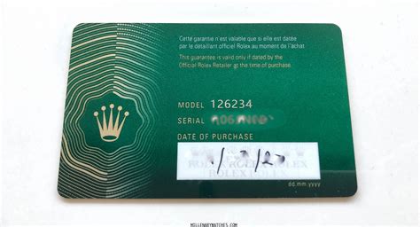 rolex garantie|rolex warranty card.